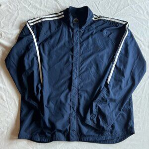 adidas Vintage 2006 Navy Blue 3-Stripes Windbreaker Jacket - Men's X-Large
